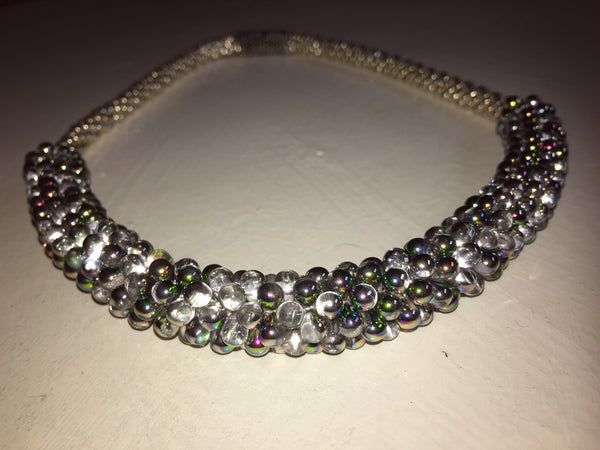 Beautiful hand-crafted necklace - Iridescence - with strong magnetic clasp